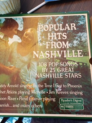 POPULAR HITS FROM NASHVILLE READERS DIGEST VINYL 9-LP BOx set