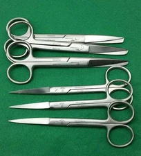 6 O.R Dressing OPERATING Scissors SHARP/SHARP & S/B 5.5" ROUND PATTERN SURGICAL