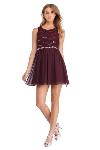 windsor burgundy skater dress Flirty Luxe Velvet Skater Dress main image 1