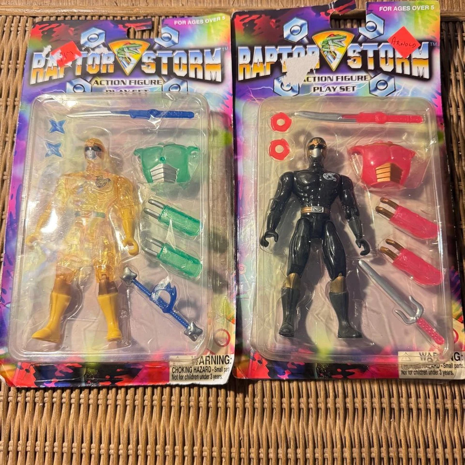 Juego de 2 figuras de acción Raptor Storm de colección con accesorios NOS 5,5" Foto 2 de 4