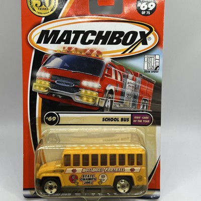 Matchbox BULL DOGS FOOTBALL 2002 STATE CHAMPS School Bus #69 Carded (45)