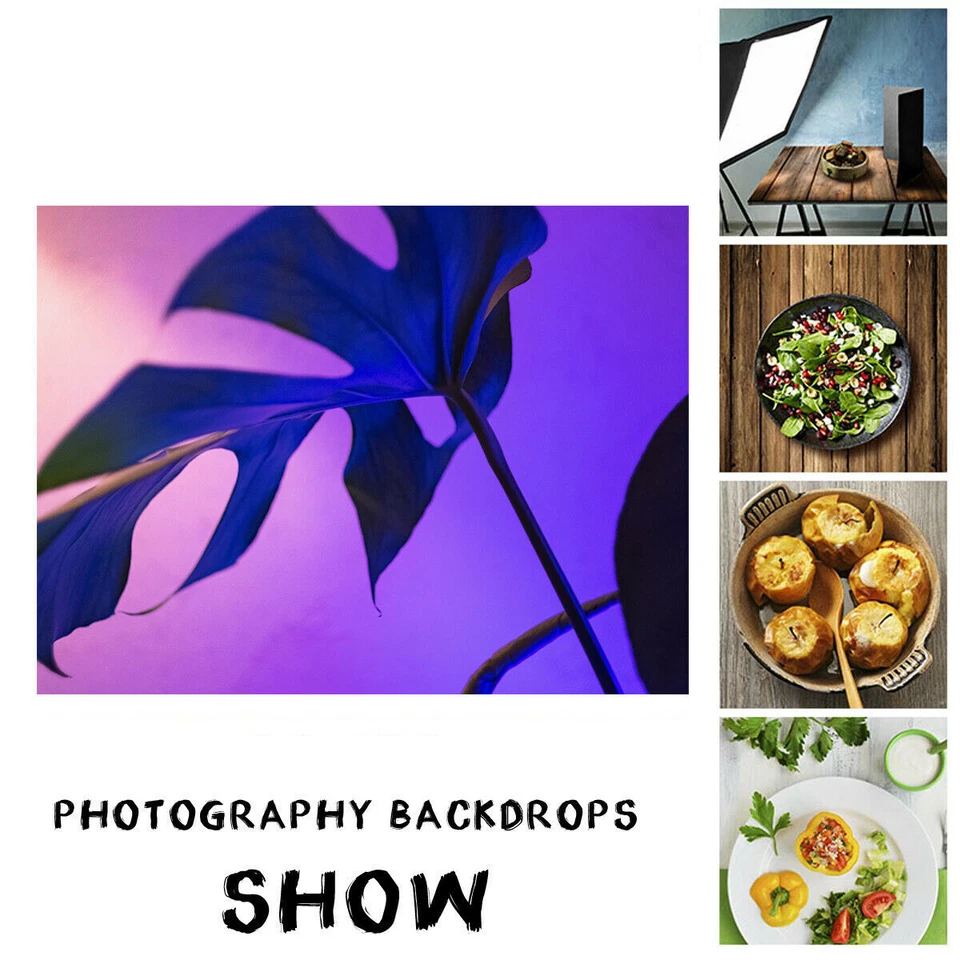 Hojas de hojas tropicales telón de fondo púrpura fotografía fondo arte foto estudio accesorios Foto 2 de 4