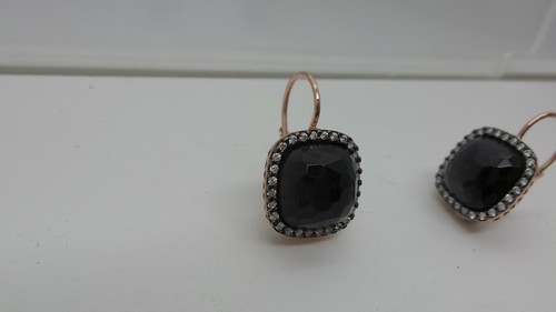 FRABOSO ARGENTO OR09129BC orecchino argento 925 millesimi donna pietre dure zirc - Picture 4 of 5