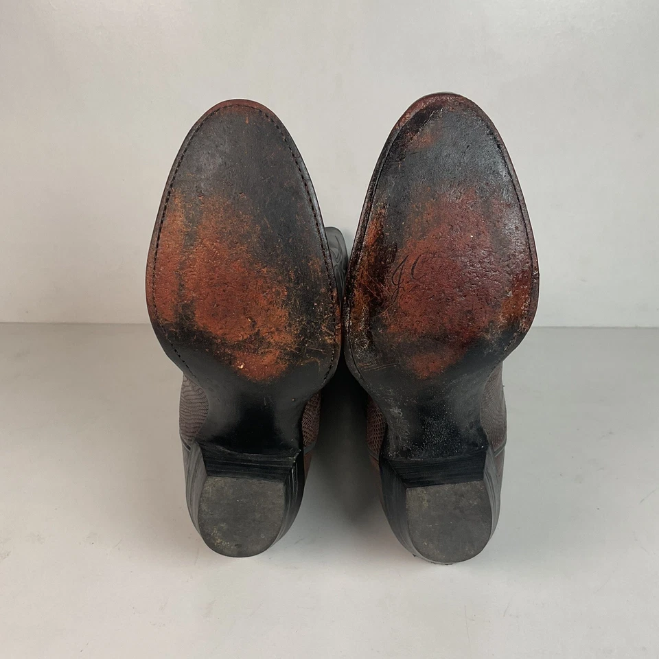 Винтажные высокие ковбойские сапоги J. Chisholm размер 8 M сделано в США - Изображение 2 из 4