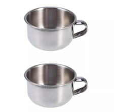 2PC shaving scuttle Shave Foaming Bowl Shave Soap Container Metal Soup Bowl Only