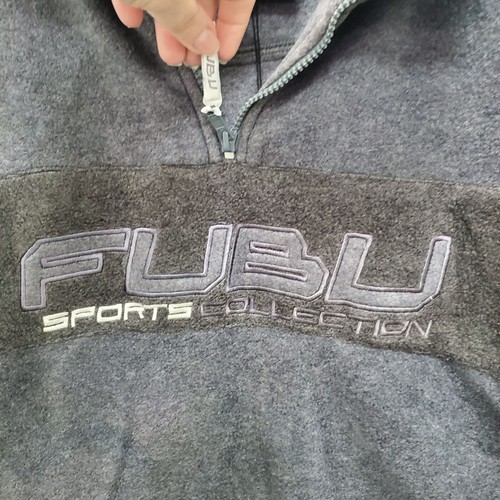FUBU Boy's Sport Charcoal Spell Out Long Sleeve Fleece Pullover NWT Sz S (8/10) - Picture 3 of 5