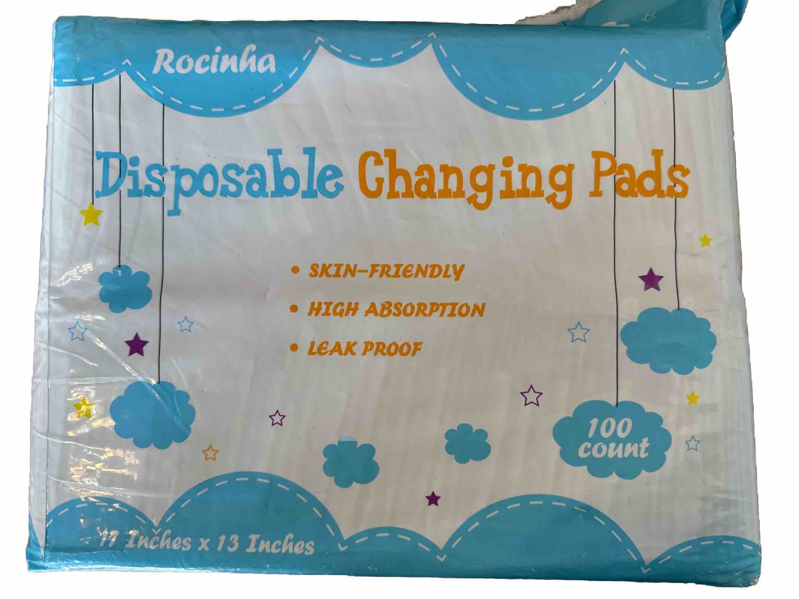 Rocinha 100 Pack Disposable Changing Pads Baby Disposable Underpads Waterproo...