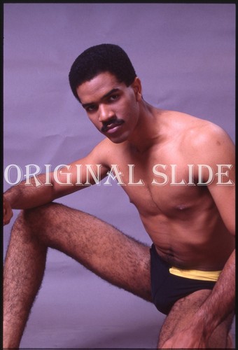 Lot of 33 Slides Shirtless Black Male Model JOHN Homoerotic Beefcake 35mm mp - Picture 5 of 11