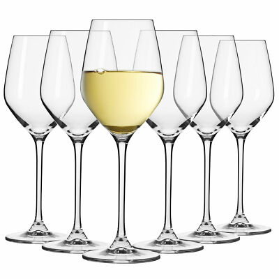 Krosno Splendour Kleine Gläser für Weißwein Wein | Set 6 | 340 ml | Spülmaschine