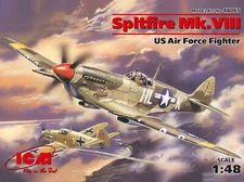 Spitfire Mk.VIII WWII USAAF Fighter (Plastic model kit ) 1/48 ICM 48065