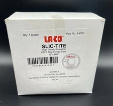 LA-CO 44083 Slic-Tite High Density Industrial PTFE Pipe Thread Tape 1/2”x 600”