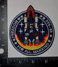 Armageddon Movie Freedom Mankind STS-98  Hook Loop Tactical Patch High Quality 