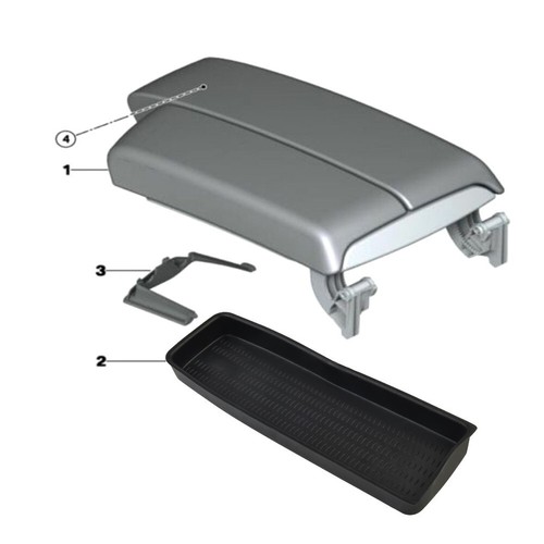 For BMW E90 Center Armrest Tray with Storage Box Black 51167118064