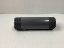 1-1/2  x 6" PVC Schedule 80 Nipples TBE - Gray