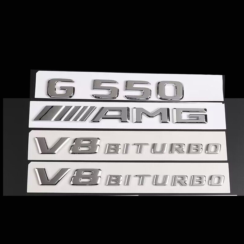 Insignia guardabarros trasero emblema cromado para Mercedes-Benz G550+AMG+V8 BITURBOx2/