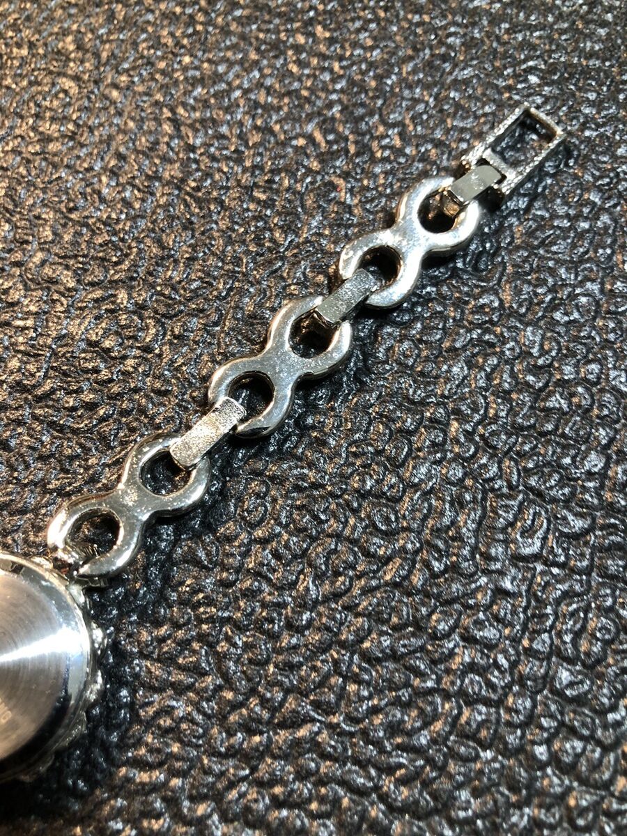 Vintage Sheffield Women's Filigree Bracelet Watch Black Gems Vintage Sheffield Women's Filigree Bracelet Watch Black Gems