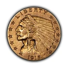 1915 G$2.50 Indian Head Gold Quarter Eagle - Some Luster - XF - SKU-G4054