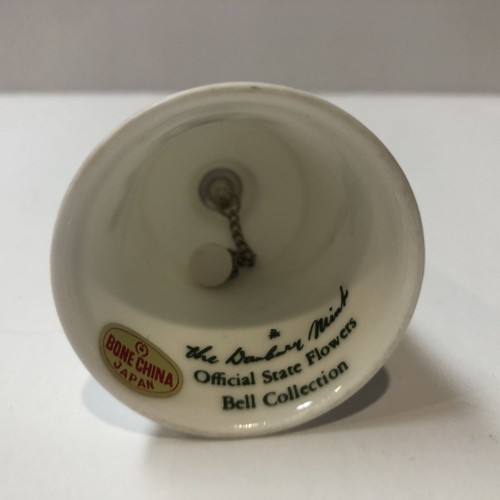 DANBURY MINT State Flower Bell 2.25x1.75 Vermont Red Clover Japan - Picture 3 of 4