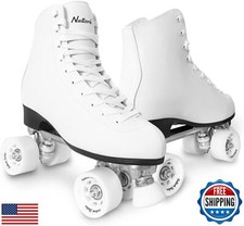 Roller Skates for Women with PU Leather High-top Double Row Rollerskates, Uni