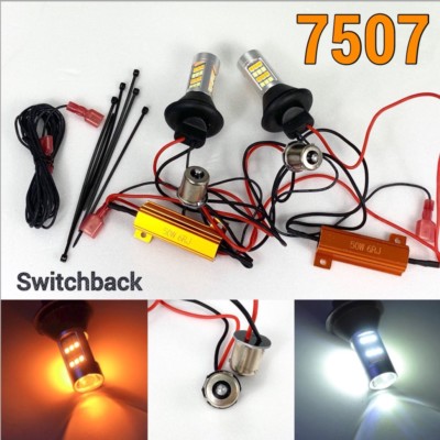 Front Signal Light 7507 BAU15S PY21W Switchback White Amber 42SMD