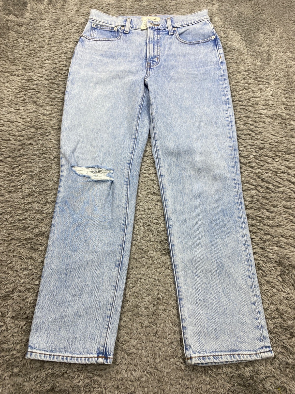 Madewell High Rise Distressed Vintage Crop Mom Jeans NWT Size 27