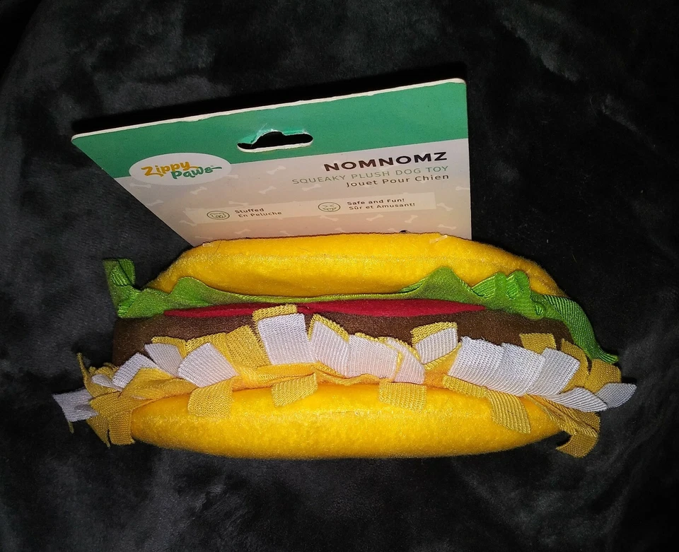 *NEW* Zippy Paws 8' NOMNOMZ Squeaky Plush Stuffed Taco 🌮 Toy For Dogs - Image 2 of 4
