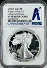 2021 S PROOF AMERICAN SILVER EAGLE TYPE 2 NGC PF70 ULTRA CAMEO ADVANCED RELEASES
