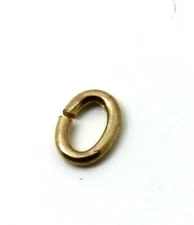Kaedesigns,  Solid 9ct 9k 375 Yellow Gold, 6mm Oval Open Jump Ring