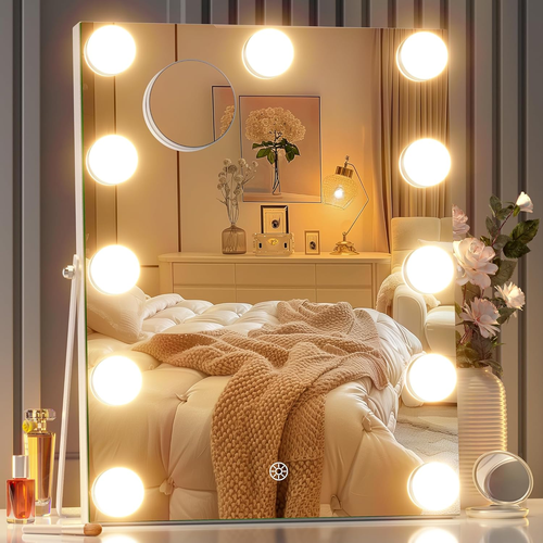 LED Makeup Mirror with Bluetooth Speaker Hollywood Vanity Mirror 11" x 14"