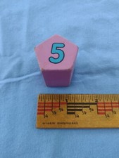 Replacement piece  5 Melissa  Doug Shape Sorting Clock Purple Pentagon