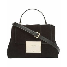DKNY Adam Black Leather Top Handle Satchel Ba...