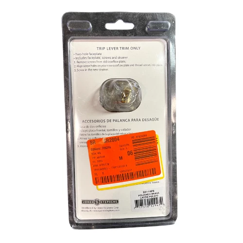 Jones Stephens B5114PB Trip Lever Bath Tub Drain Trim-Only Kit in Polished Brass - Picture 3 of 3