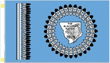 3X5 BLACKFEET NATIONAL FLAG BANNER 100D W/ GROMMETS