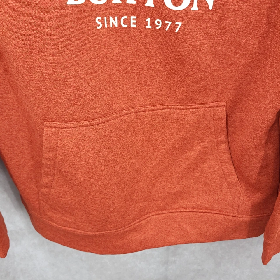 Moletom Burton com capuz masculino pequeno laranja bolsos com capuz suéter poliéster - Imagem 2 de 4