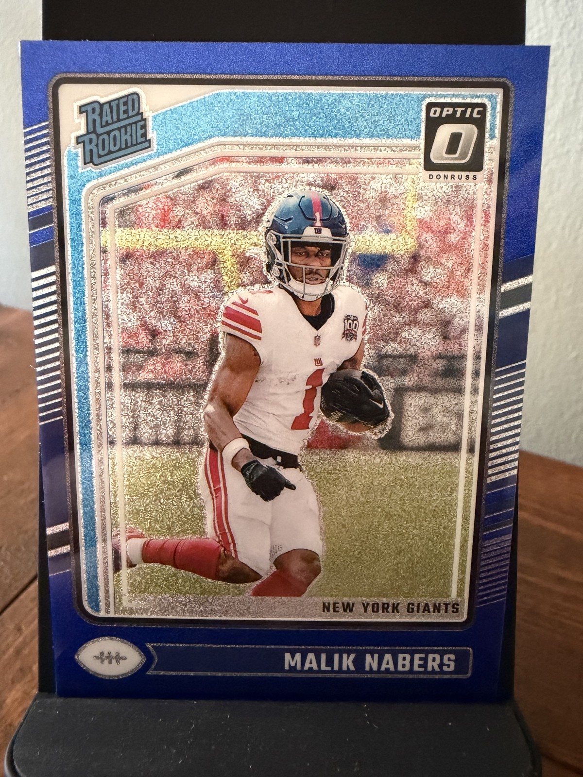 2024 Optic - Rated Rookie Malik Nabers #271 Blue Glitter Prizm RC - Giants