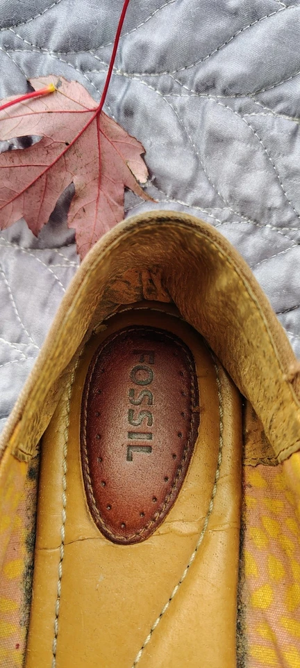 Женские кожаные балетки Fossil разноцветные 9 1/2 - Изображение 2 из 4