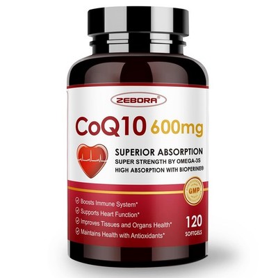 CoQ10600mgSoftgels  Extra Strength Coenzyme Q10 with PQQ, Omega3 & BioPerine ...