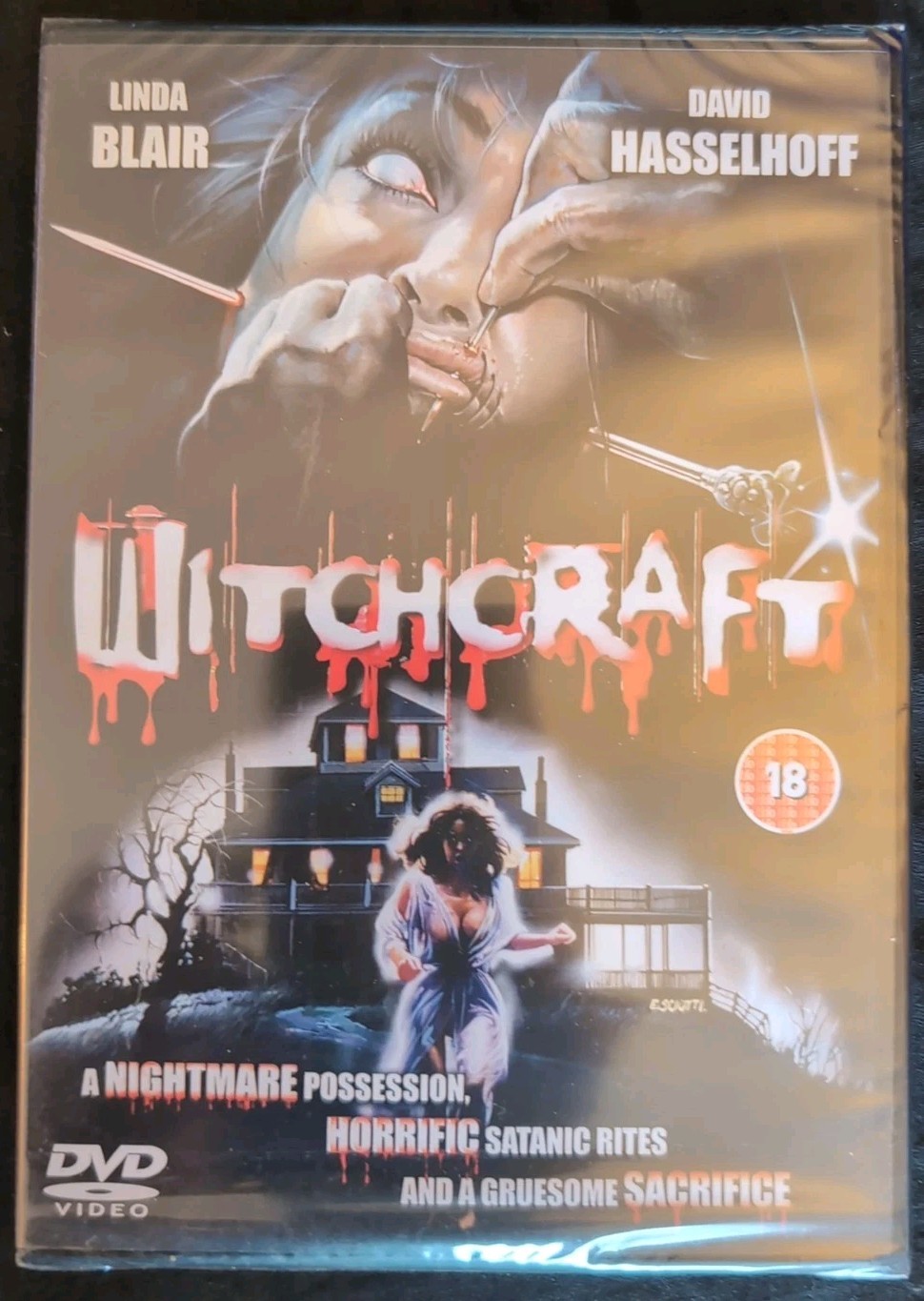 Witchcraft DVD David Hasselhoff, Laurenti Linda Blair Rare Gory Cover  N409