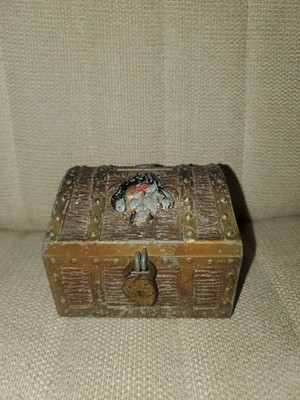 Vintage Pirate Treasure Chest Savings Bank By E.J. Kahn Company Chicago Metal