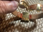 Womens Gold tone Diamond Croton Watch with Brown Crocodile Deployant Strap… — photo 4