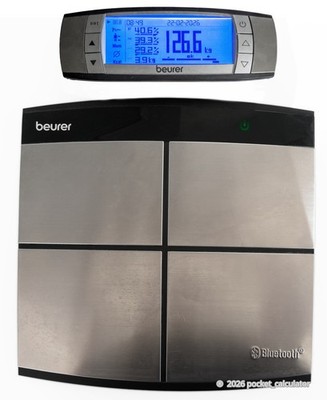 Beurer BF 105 Körperanalysewaage Handsensoren Bluetooth App abnehmbares Display
