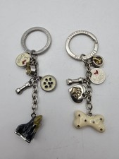 Dog Key Chains with Charms Made by Little Gifts NICE Lot of 2