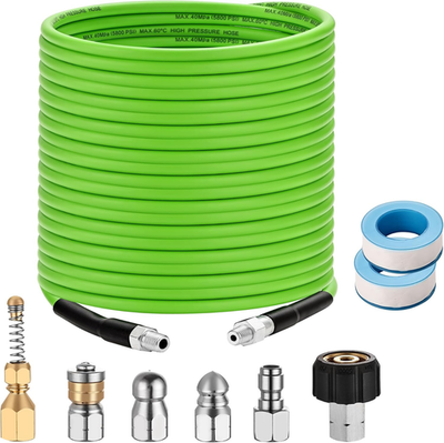 #ad Pressure Washer Sewer Jetter Kit 100Ft X1 4quot; Hydro Drain Jetter Cleaner Hose $63.96
