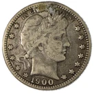 1900-P Barber Liberty Quarter 25c Very Fine VF+ Detail (Filled)