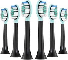 Mint Green Philips Sonicare Toothbrush Heads with Built-In Tongue Cleaner  6 Pack
