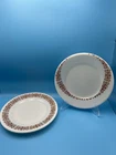 Rare Misprint Pyrex Copper Filigree 6 1/2 Inch Milk Glass Plate 704 33 Vintage