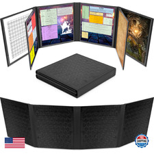 CASEMATIX DM Screen Faux Leather 8-Panel Customizable Deluxe GM Screen