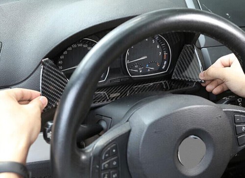 3x Real Carbon Fiber Center Console Dashboard Panel Trim For BMW X3 E83 2006-10 - Picture 10 of 11