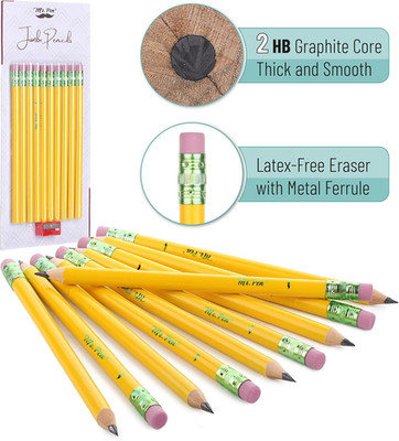 - Jumbo Pencils for Preschoolers, 10 Big Pencil and 1 Sharpener, Fat Pencils for