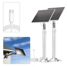 2 Pack Solar Panel for Ring Camera, 5W Solar Charger Fast Charge, Telescopic ...